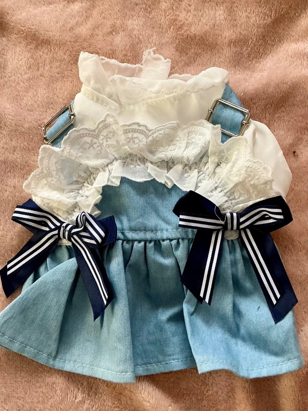 Boutique denim dog dress